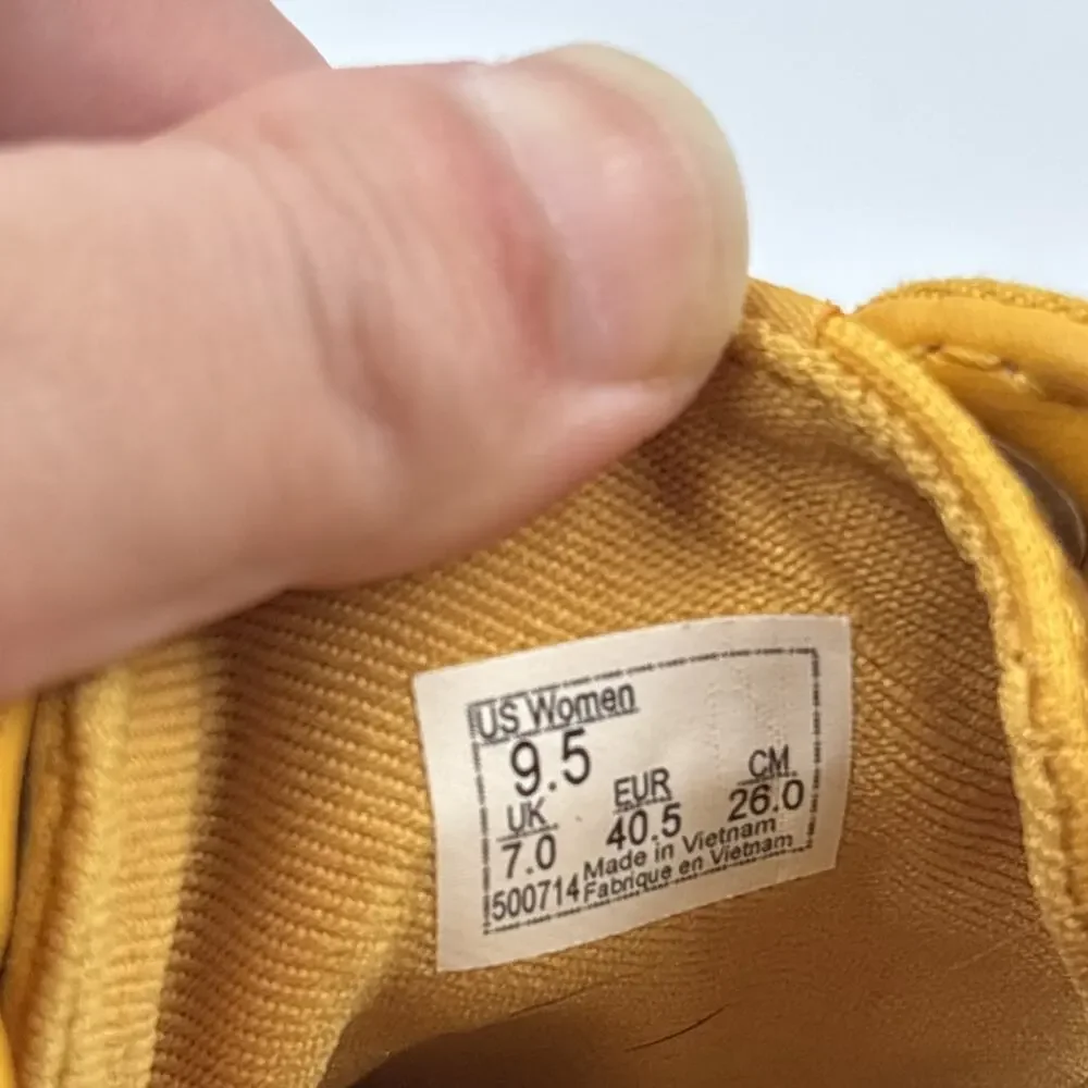VANS Canvas Off The Wall Yellow Men 7.5 & Women 9 Sneakers Shoes 500714